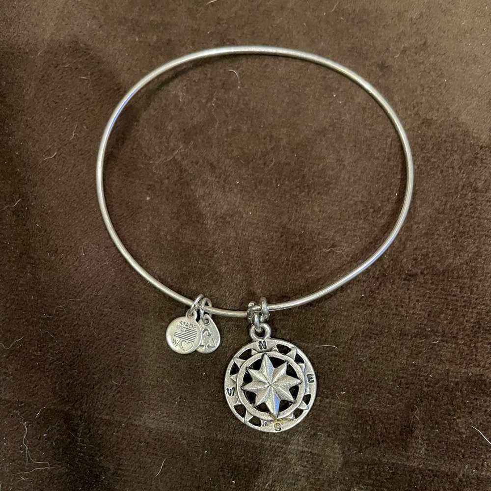 Alex and Ani travel bracelet charm bangle